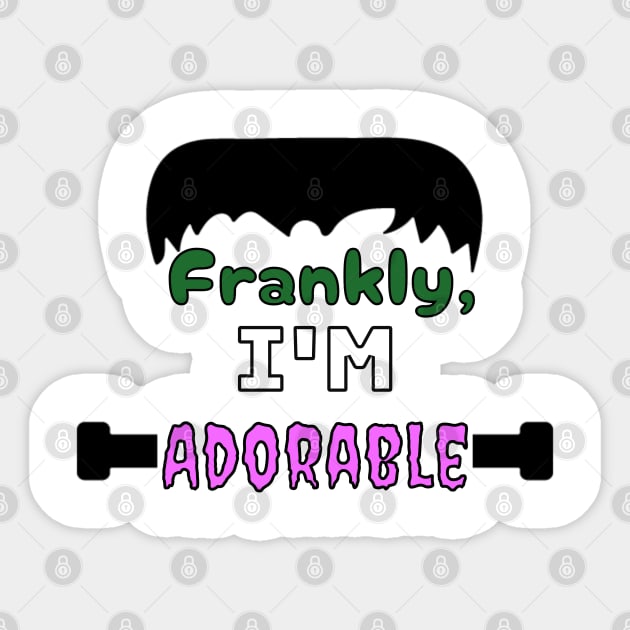 Frankly i'm adorable, Cute halloween Tee Sticker by Turtle Trends Inc